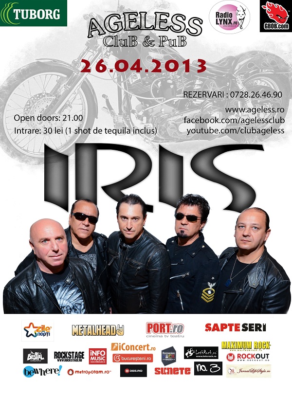 Concert Iris in Ageless Club din Bucuresti
